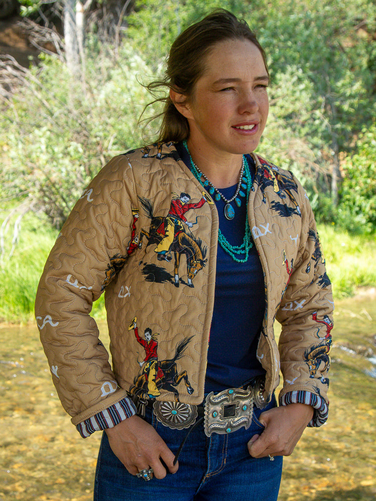 Brands & Broncs Quilted Jacket – The Jewelry Lady