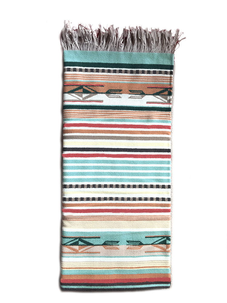 Fringed Chimayo Throw by Pendleton, Coral Aqua – The Jewelry Lady