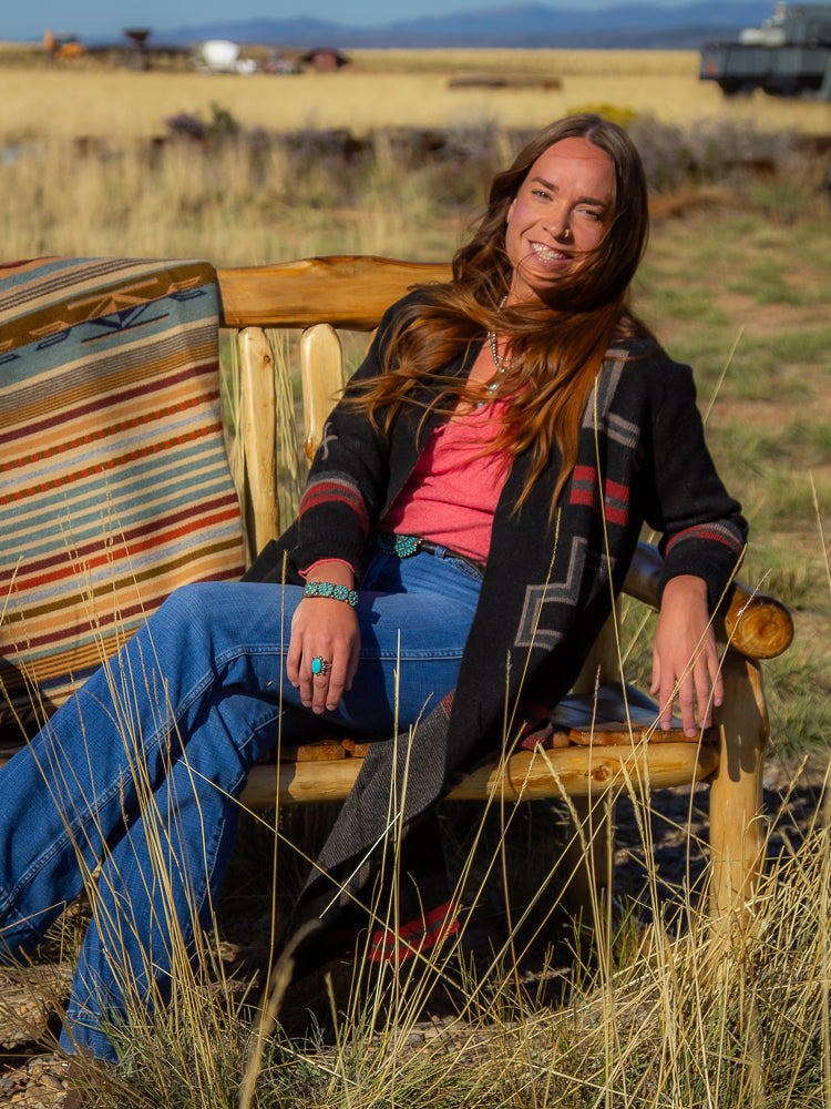 Black Tribal Duster Sweater by Pendleton – The Jewelry Lady